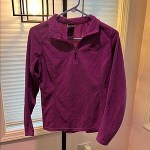 Women's Purple Quarter-Zip Fleece Top-North Face size S